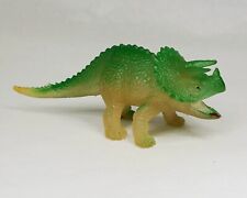 Triceratops Dinosaur Figure Vintage Translucent Yellow Green Hong Kong Screamer picture
