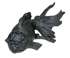 Koi Fish Goldfish Carp Black Resin Large Figurine H5” x 10” x 7” picture