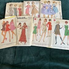 VTG Lot/7 Sewing Patterns ‘50s To ‘70s Junior Sz 9/10 Back To School Early Fall picture