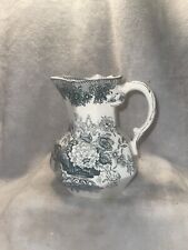 Vintage Masons Transferware ironstone pitcher / Green floral design ENGLAND picture