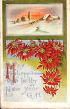 Postcard, Antique, May Happiness be They New Year Gift, Posted, c1910 picture