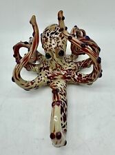 Michael Hopko Style Hand Blown Beaded Art Glass Octopus Smoking Pipe picture