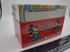 Mickey Mouse / Minnie Mouse Vintage Disney Metal Crayons Box J Chein USA 1970s picture