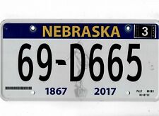 NEBRASKA passenger 2019 license plate 