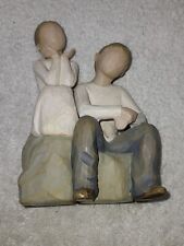 2007 Willow Tree Brother And Sister Contemplating Resin Figurine / No Box picture