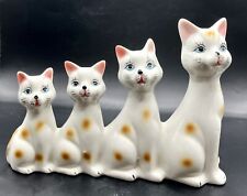 Amazing MCM Vintage Anthropomorphic Cats Figurine Hand Painted Faces 6” X 8.25” picture