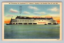 St Louis MO-Missouri, Streamlined SS Admiral, Ship, Vintage Postcard picture