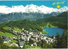 St. Moritz Switzerland Bird's Eye View of Alpine Resort Town Postcard picture