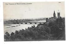THE THAMES AT WESTMINSTER, LONDON-VALENTINE'S SERIES RPPC POSTCARD-UNUSED picture