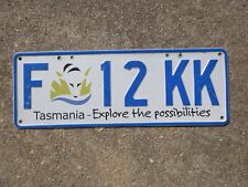 Tasmania Australia Tasmanian Tiger License Plate F 12 KK AUS Aussie picture