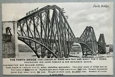 Postcard Edinburgh - The Forth Railroad Bridge with Engineering Details picture