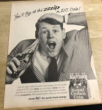 1965 RC ROYAL CROWN COLA Flip at the ZZZip - Excited Boy - Vintage Magazine Ad picture