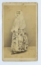 Italian Woman In Traditional Dress Venice c1860s CdV By Carlo Ponti picture