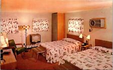 Postcard: Pittsburgh, PA Hotel Pittsburgher Motel Retro Interior Design Kitsch picture