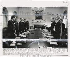 1974 Press Photo President Ford meets with Joint Chiefs of Staff in DC picture