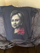 Hillary Clinton 2016 Making History Logo Face Cotton T Shirt Size Large picture