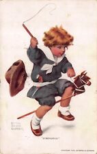 Bessie Pease Gutmann artwork Postcard Boy Riding a Horse Stick Pony~116927 picture