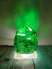 Andara crystal natural cutting emerald green 2592gr with Base+lamp for Decor picture