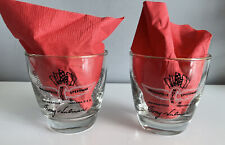 VINTAGE Tony Hulman Indianapolis Indy 500 Winners 60th Anniversar Glass SET OF 2 picture