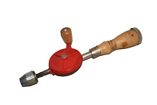 Vintage Red Nylon Egg Beater Hand Drill w/ Bit Compartment Handle Made In Japan picture