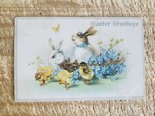 EASTER GREETINGS.VTG EMBOSSED POSTCARD POSTED 1915*P40 picture