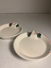 Pair Of Vintage Christmas Ashtrays Made In Japan 3.5” picture