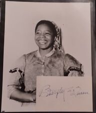 Butterfly McQueen Signed Vintage 3X5 Cut Paper 