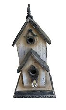 Rustic Vintage Looking Birdhouse 15x7 Inside/ Outside Glass Knob In Front picture