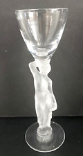 Bayel Bacchante Crystal ~ Bacchus Nude Man ~ Cordial / Liquor Glass ~ Set of 5 picture