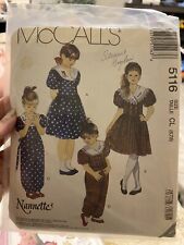 Vintage 1990 McCall’s Girls Sewing Pattern 5116 Size 6-8 Cut & Complete  picture