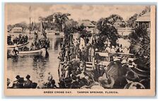 c1920 Greek Cross Day Parade Tarpon Springs Florida FL Vintage Antique Postcard picture