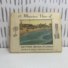 Vintage Souvenir Folder, 15 Miniature Views of Daytona Beach, Florida 1940’s picture