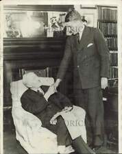 1929 Press Photo T.P O'Connor and Frank Owen meet at Parliament in London picture