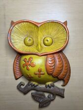 Vintage Sexton Metal Wall Owl Chippy Flaky Paint picture