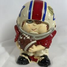 1979 Frankie Fumble Piggy Bank Sport Skwirts Football Ceramic Enesco Money Coin  picture