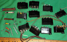 (11) Philco Black Bakelite Block Caps & Resistors (1930s) Clean Parts picture