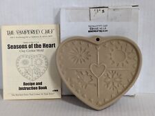 Vintage Pampered Chef Clay Cookie Mold Seasons of the Heart w/Box Instructions picture