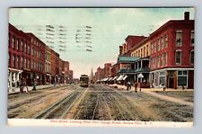 Seneca Falls NY-New York, Main Street Looking West, Vintage c1909 Postcard picture