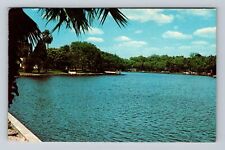 New Port Richey FL-Florida, Pithlachascotee River, Vintage c1970 Postcard picture