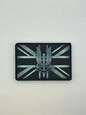 USA UK Flag British GLOW IN THE DARK SAS PVC PATCH 3x2 picture