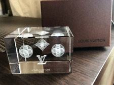 LOUIS VUITTON Monogram Crystal Paper Weight 3D Laser Engraving 5 x 8 x 5 picture