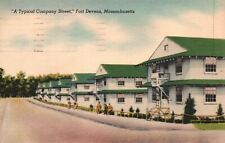 Vintage Postcard 1943 Typical Company Residence Street Fort Devens Massachusetts picture