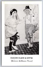 Bloomington Indiana~Cuzzin Clem & Effie~Clown Comedy & Dance Team~c1950 B&W PC picture