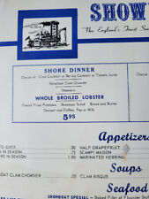 1950s Showboat Seafood and Steak House Greenwich Connecticut Menu Original picture