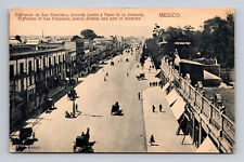 Puente de San Francisco Juarez Alameda Hotel Bristol Horse Carriage Postcard picture