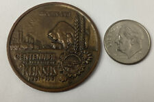 Vintage 1861-1961 Centennial of Kansas Shawnee County Official Centennial Coin picture