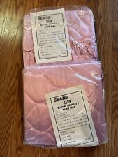 Vtg Silky Satin Pillowcase Pillow Sham Sears NEW Rose Pink 2 picture