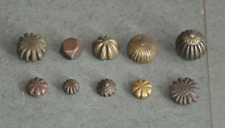 10 Pc Brass Vintage Different Shape Tribal Handcrafted Measuring Weights/Dye picture