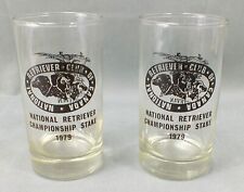 Vintage 1979 LIBBEY Glass NATIONAL RETRIEVER CLUB CANADA Championship TUMBLERS picture