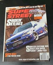Super Street Oct 2002 magazine jdm usdm pre owned old school import Skyline picture